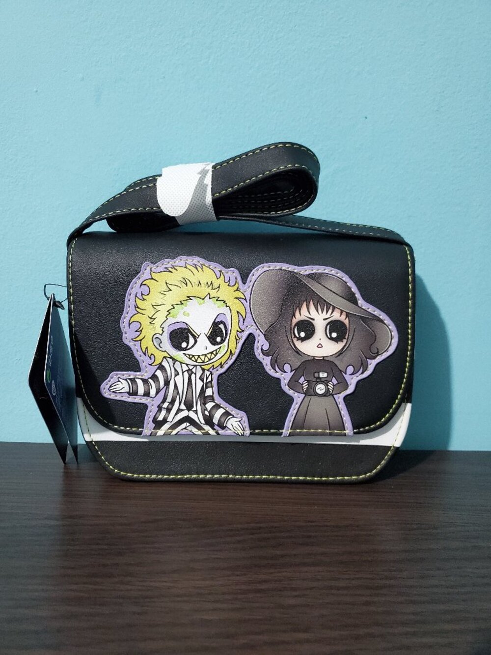 NWT Loungefly Beetlejuice & Lydia Deetz Chibi Duo Crossbody Bag
